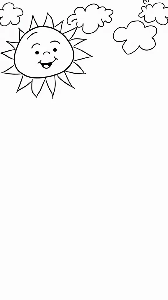 preschool sun coloring page